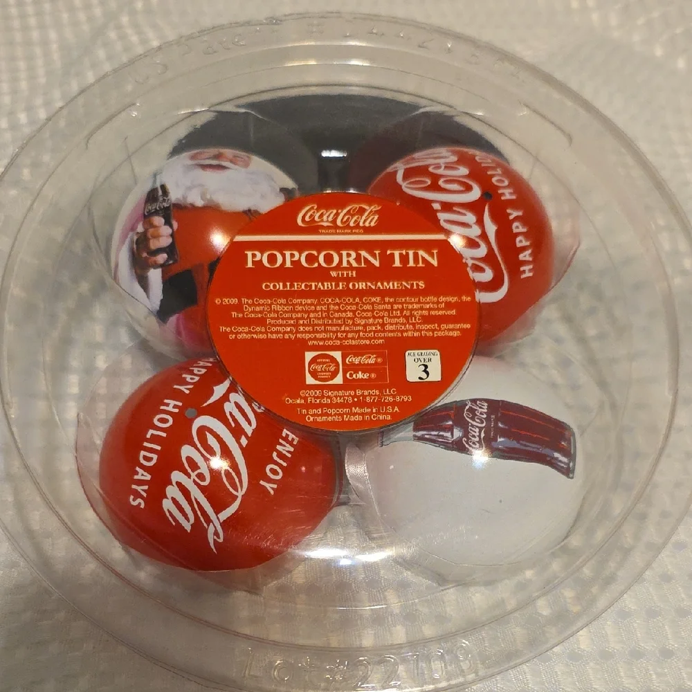 Coca Cola Red and White Ornaments - Collectable.